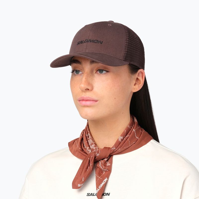 Шапка с козирка Salomon Logo Trucker coffee bean 4