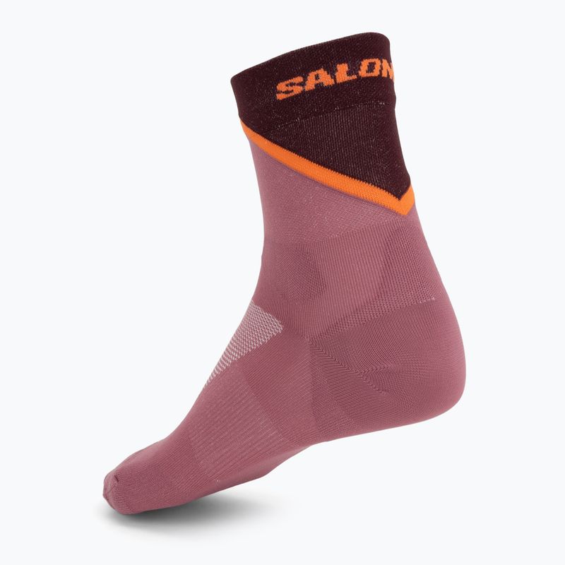 Чорапи Salomon Pulse Ankle dusky orchid/huckleberry/dragon fire 2