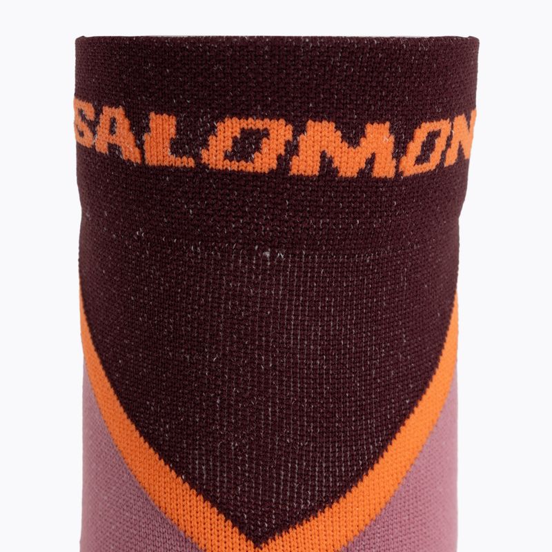Чорапи Salomon Pulse Ankle dusky orchid/huckleberry/dragon fire 3