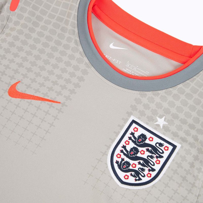 Детска футболна тениска Nike England Pre-Match pewter grey/bright crimson 3