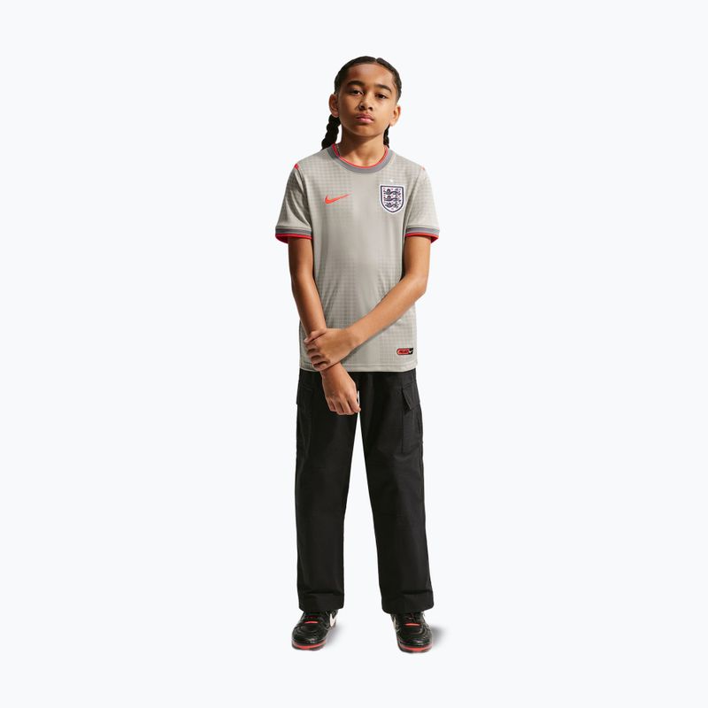 Детска футболна тениска Nike England Pre-Match pewter grey/bright crimson 3