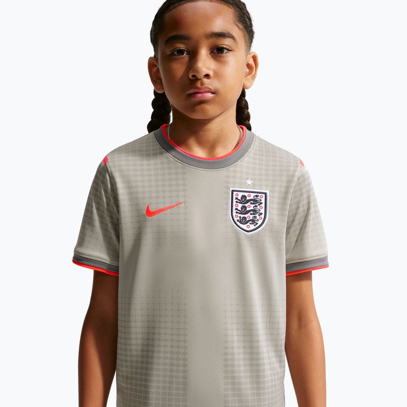 Детска футболна тениска Nike England Pre-Match pewter grey/bright crimson 5