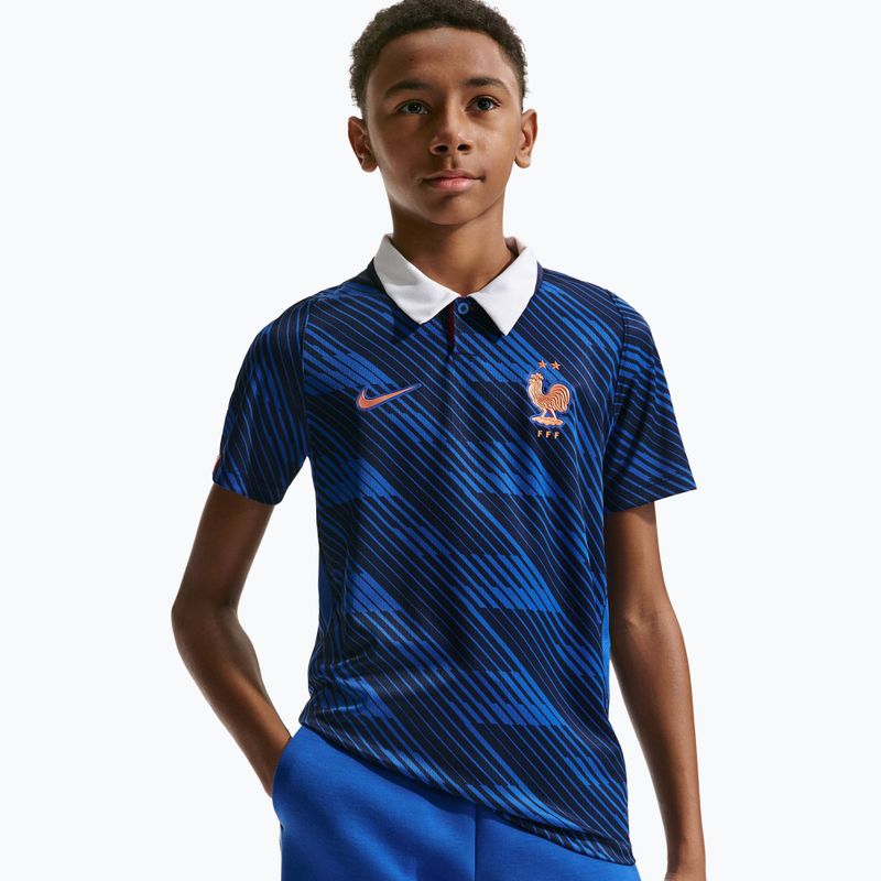 Детска футболна тениска Nike FFF 2026 Stadium Home game royal/metallic copper 7