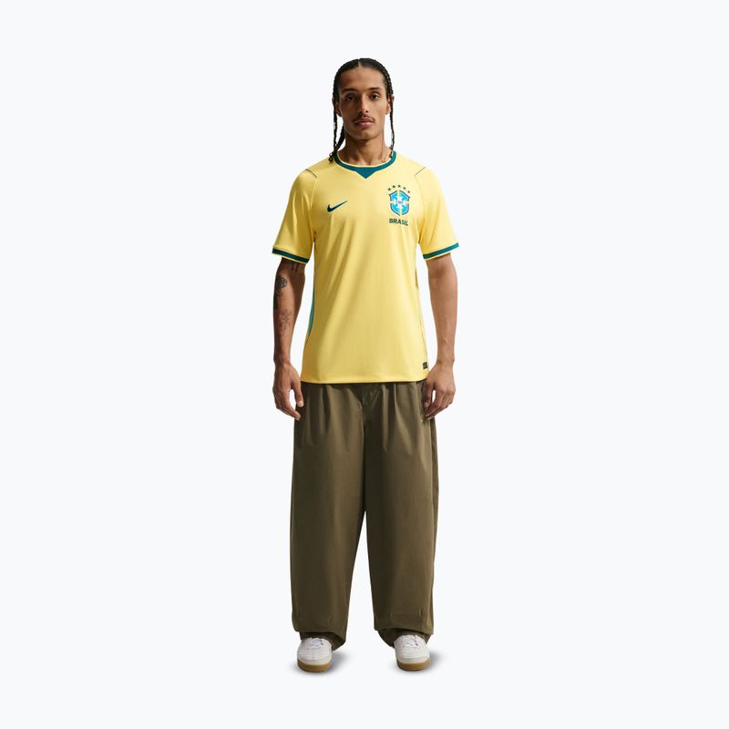 Мъжка футболна фланелка Nike Brazil 2026 Stadium Home Soccer Replica canary/light menta/geode teal 2