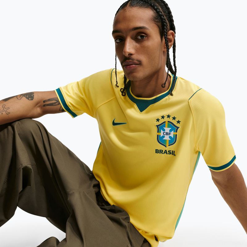Мъжка футболна фланелка Nike Brazil 2026 Stadium Home Soccer Replica canary/light menta/geode teal 4