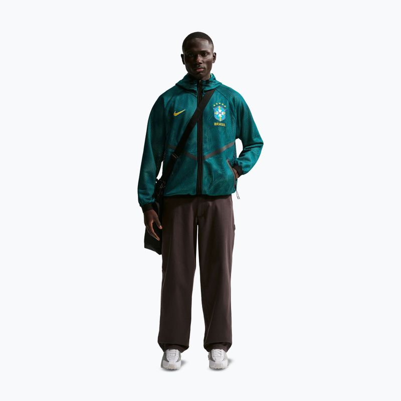 Мъжко футболно яке Nike Brazil Soccer Anthem geode teal/light mint/midwest gold 2
