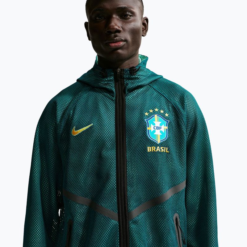 Мъжко футболно яке Nike Brazil Soccer Anthem geode teal/light mint/midwest gold 4