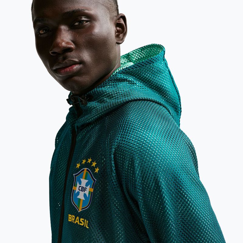 Мъжко футболно яке Nike Brazil Soccer Anthem geode teal/light mint/midwest gold 6