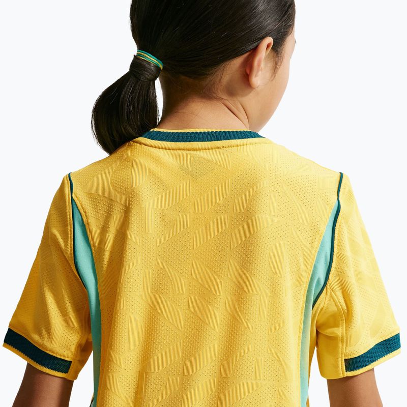 Детска футболна тениска Nike Brazil 2026/27 Match Home canary/light mint/geode teal 9
