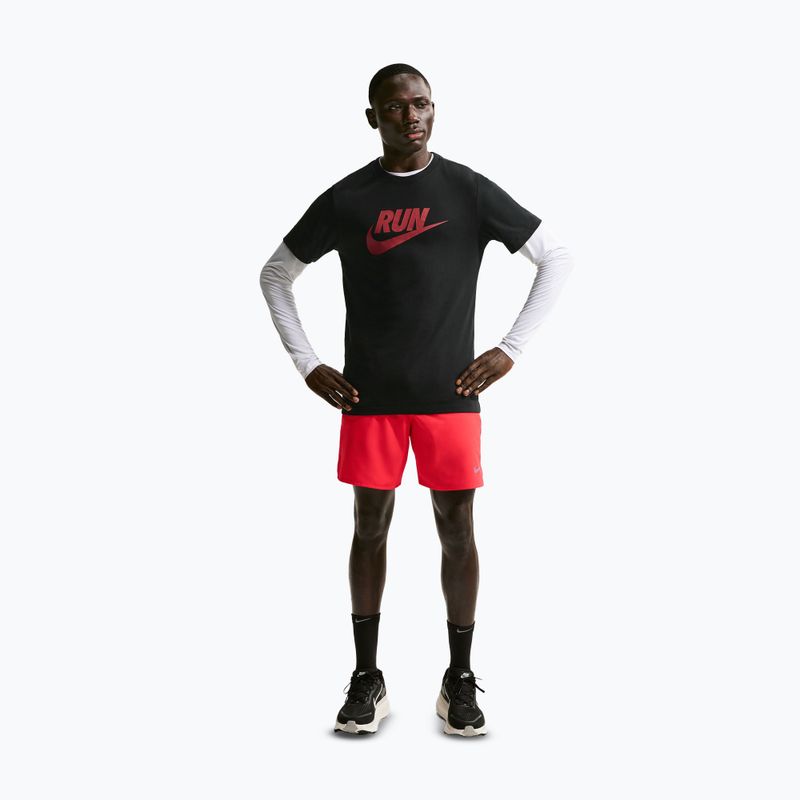 Мъжка тениска Nike Dri-Fit Running black/team crimson 2