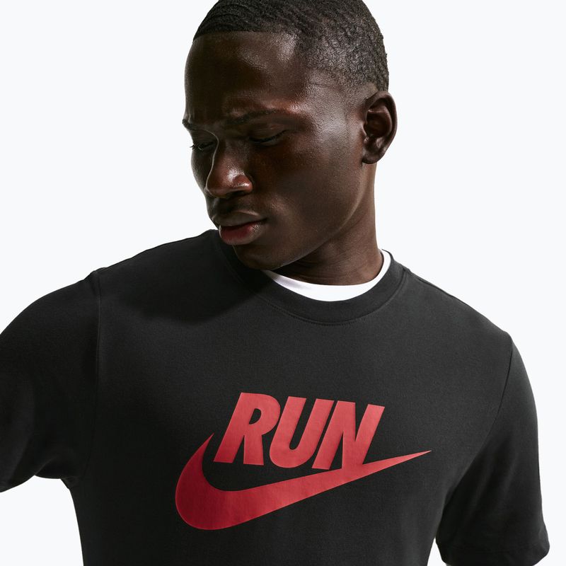 Мъжка тениска Nike Dri-Fit Running black/team crimson 5