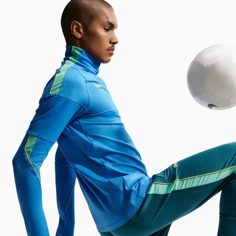 Мъжки футболен суитшърт Nike Brazil Strike light photo blue/light menta/midwest gold 6