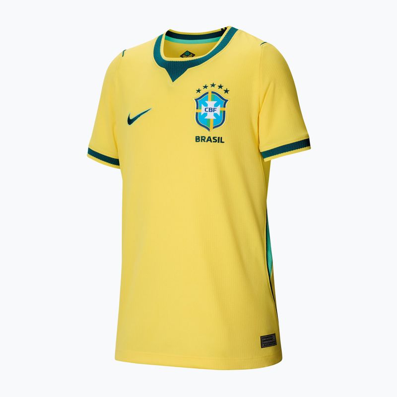 Детска футболна тениска Nike Brazil 2026 Stadium Home Soccer Replica canary/light menta/geode teal 7