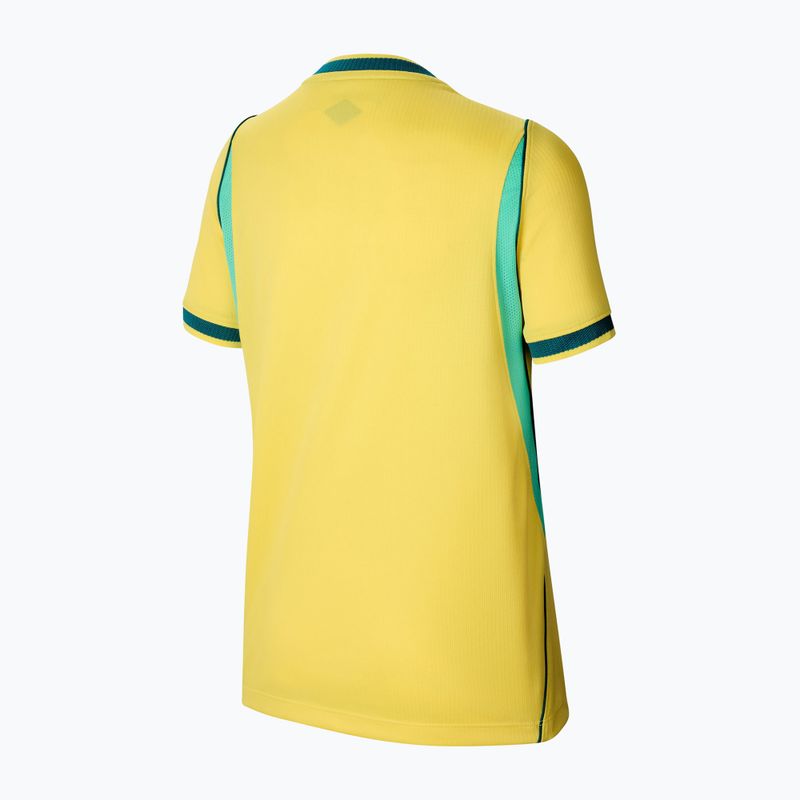 Детска футболна тениска Nike Brazil 2026 Stadium Home Soccer Replica canary/light menta/geode teal 8