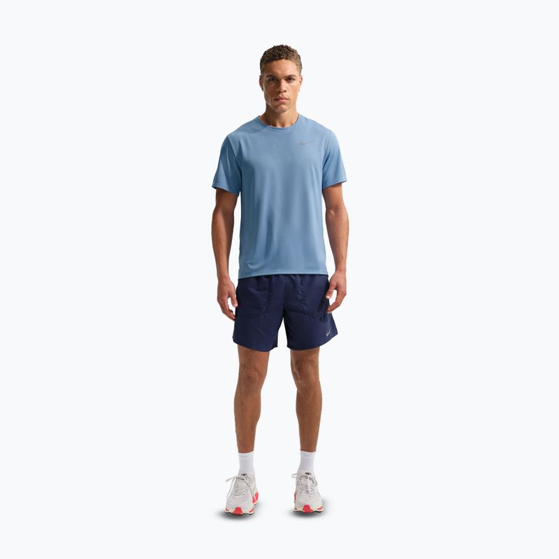 Мъжка тениска за бягане Nike Miler Dri-Fit UV work blue 2