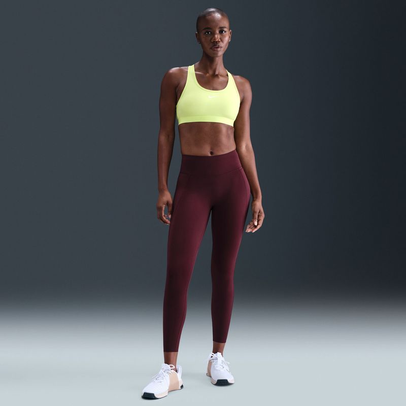 Спортен сутиен Nike Swoosh Medium Support light lemon twist/stone mauve/white 6