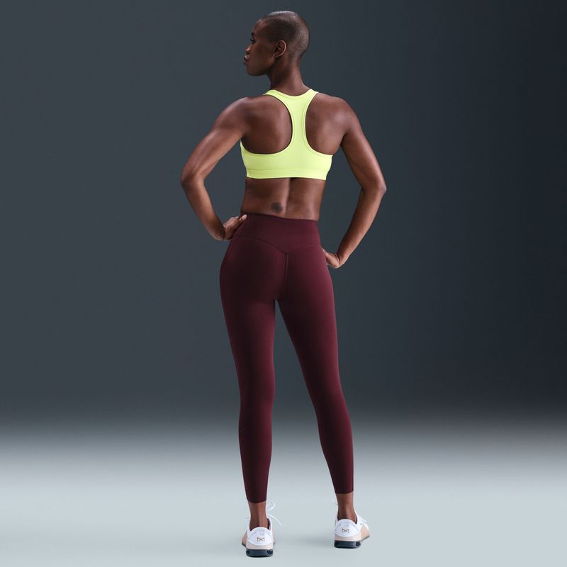 Спортен сутиен Nike Swoosh Medium Support light lemon twist/stone mauve/white 7