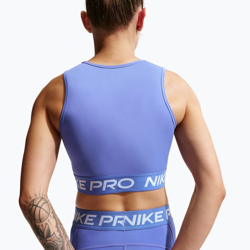 Дамска тренировъчна тениска Nike Pro Dri-Fit sapphire/white 5