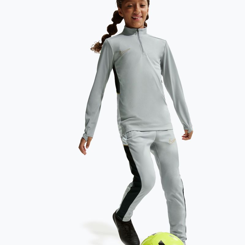 Детски панталони Nike Academy Dri-Fit Jr light smoke grey/white/black/metallic gold 5