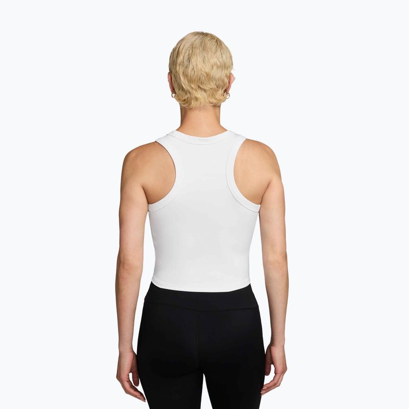 Дамска тениска Nike One Fitted Dri-Fit Cropped Tank thunder white/black 2