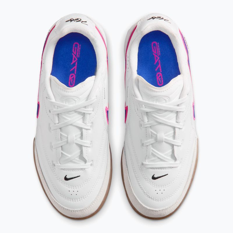 Детски футболни обувки Nike Tiempo Streetgato Jr white/pink blast/racer blue 6