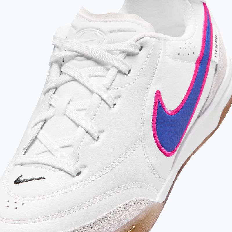 Детски футболни обувки Nike Tiempo Streetgato Jr white/pink blast/racer blue 7