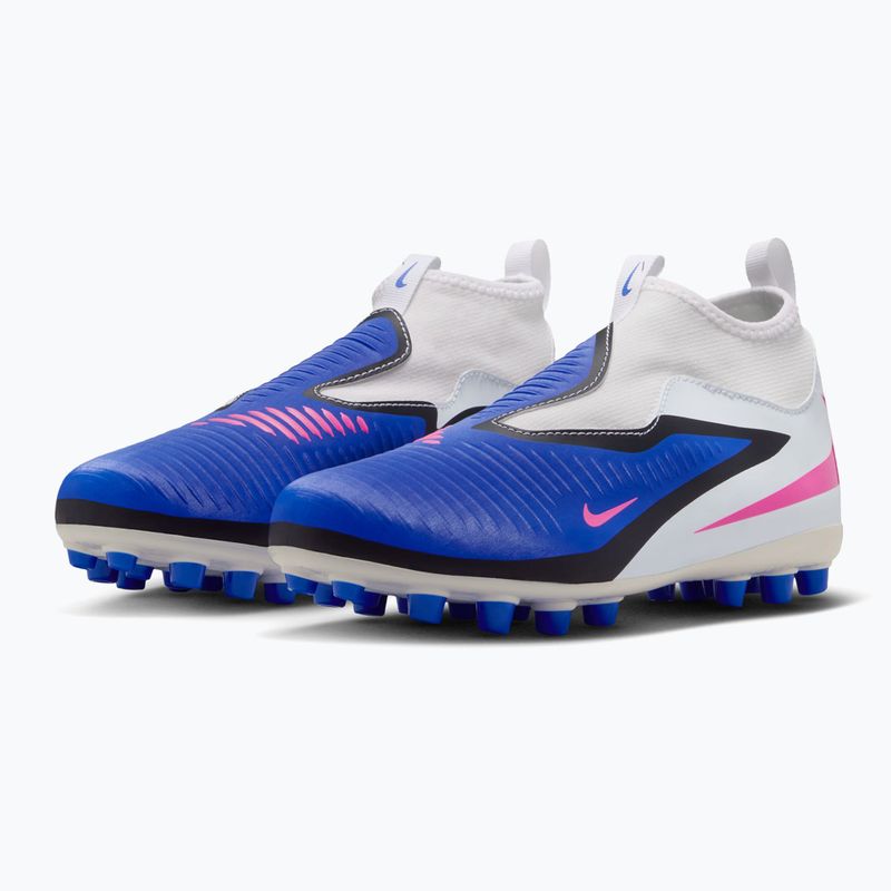 Детски футболни обувки Nike Jr. Phantom 6 High Academy FG/MG racer blue/white/pink blast 10