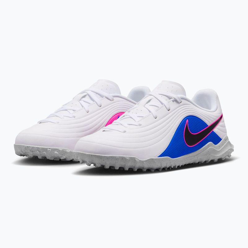 Детски футболни обувки Nike Tiempo Maestro Club Jr TF white/racer blue/pink blast/black 10