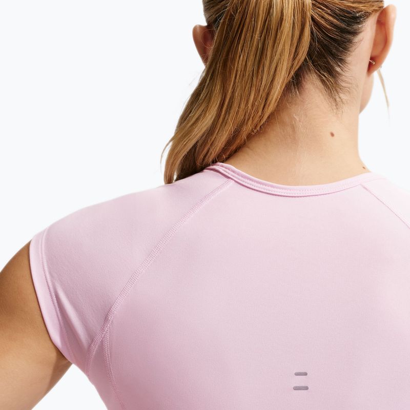 Дамска тениска за бягане Nike Swoosh Run Dri-Fit pink foam/photon dust/white 5