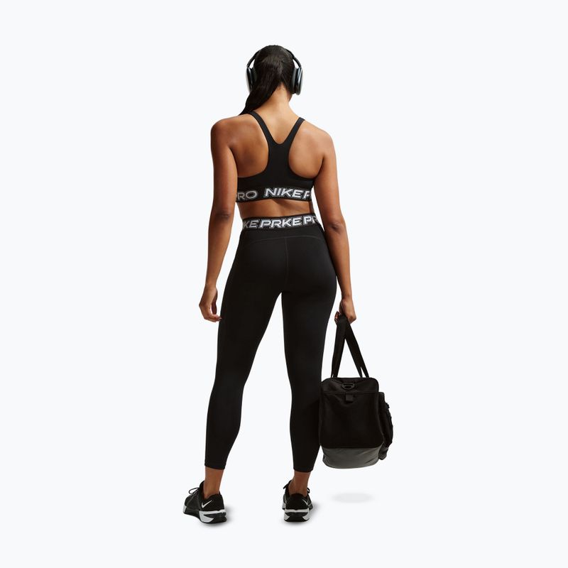 Спортен сутиен Nike Pro Light Support Non Padded black/white/metallic silver 3