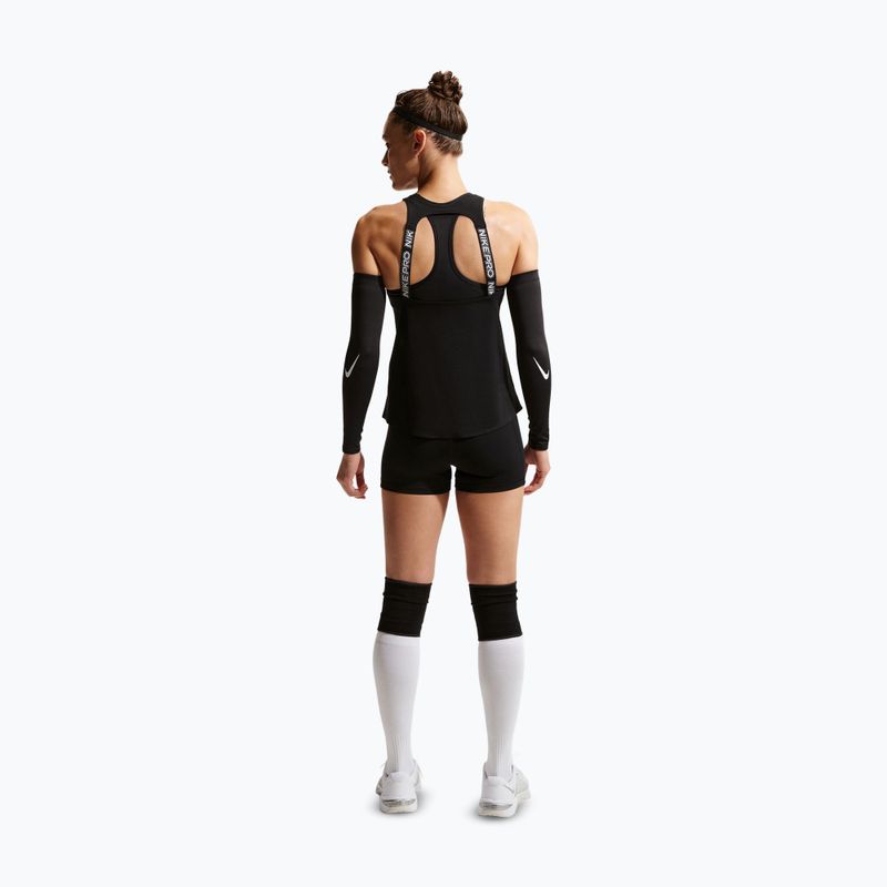 Дамски тренировъчни шорти Nike Pro Mid Rise Biker 3" black/white/metallic silver 3