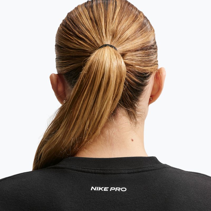 Дамски суитшърт за тренировка Nike Pro Dri-Fit Crew Neck black/metallic silver/white 4