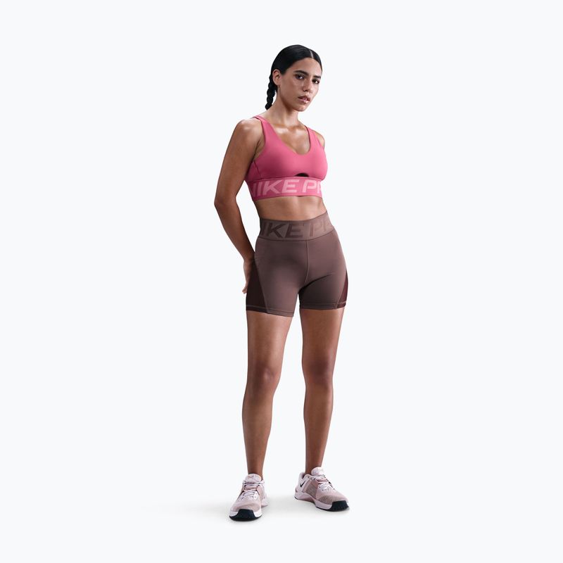 Дамски шорти Nike Pro Sculpt High Waisted 5“ Biker tattoo/burgundy crush/white 2