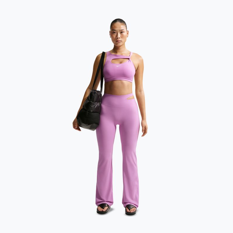 Дамски панталони за тренировка Nike Zenvy High-Waisted Flared light magenta/white 2