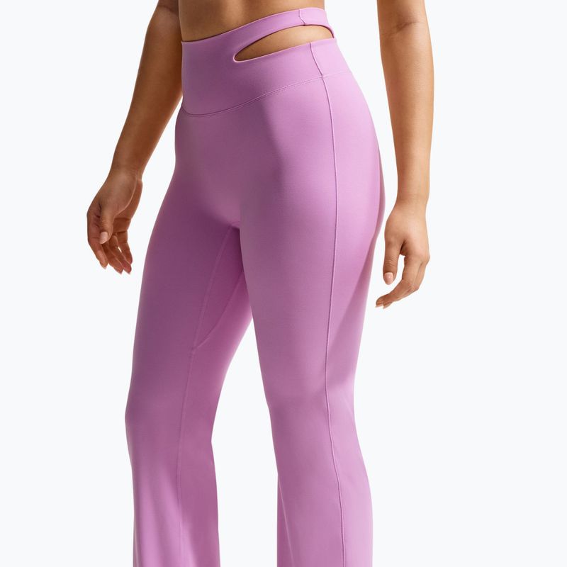 Дамски панталони за тренировка Nike Zenvy High-Waisted Flared light magenta/white 5