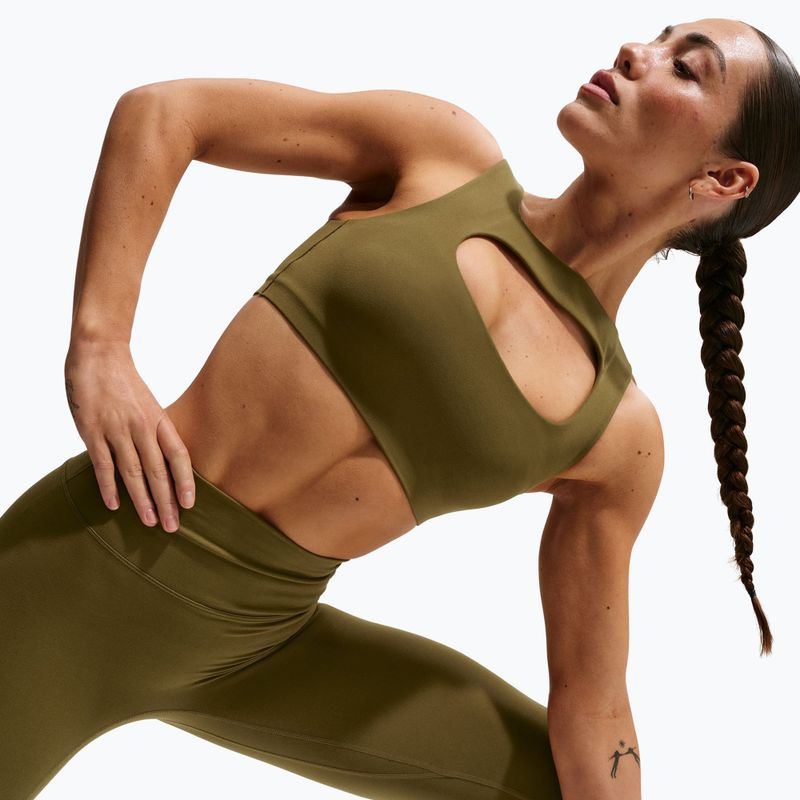 Спортен сутиен Nike Zenvy Light-Support Lightly Lined olive flak/white 4