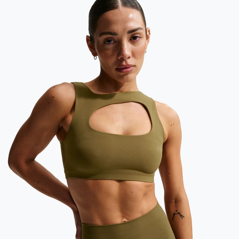 Спортен сутиен Nike Zenvy Light-Support Lightly Lined olive flak/white 5