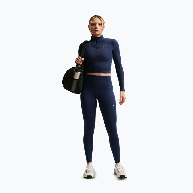 Дамски клин Nike One Seamless Front High-Waisted midnight navy/white 2