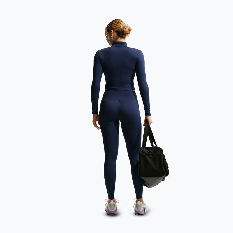 Дамски клин Nike One Seamless Front High-Waisted midnight navy/white 3