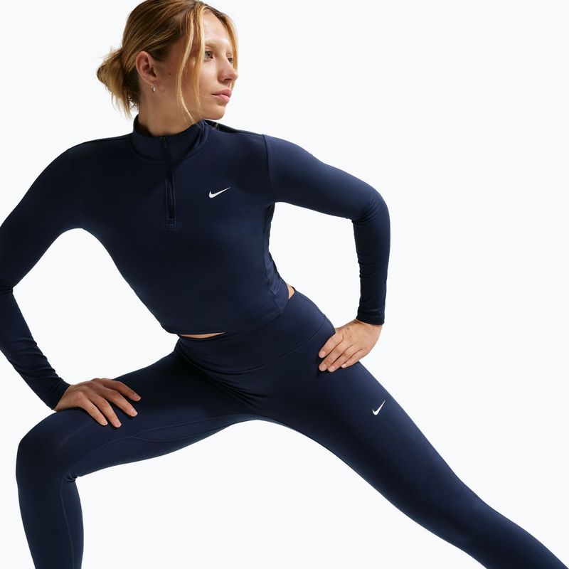 Дамски клин Nike One Seamless Front High-Waisted midnight navy/white 6