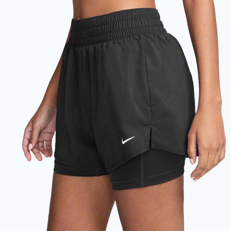Дамски шорти Nike One Dri-Fit High-Waisted 3“ 2In1 black/white 3