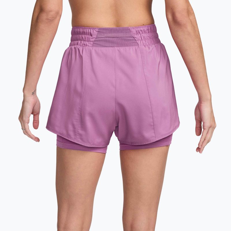 Дамски шорти Nike One Dri-Fit High-Waisted 3“ 2In1 light magenta/white 2