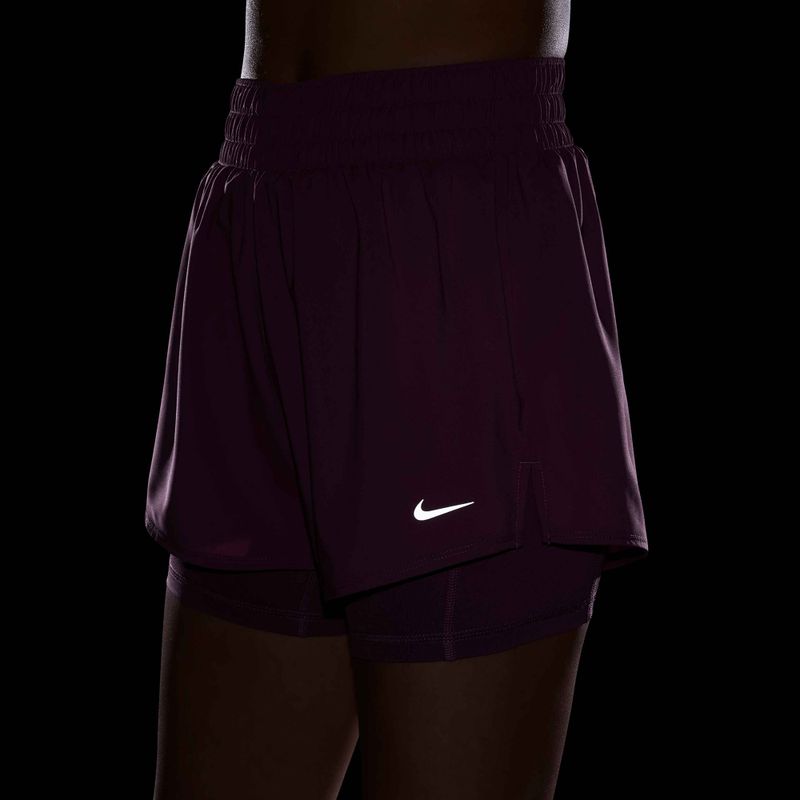 Дамски шорти Nike One Dri-Fit High-Waisted 3“ 2In1 light magenta/white 5