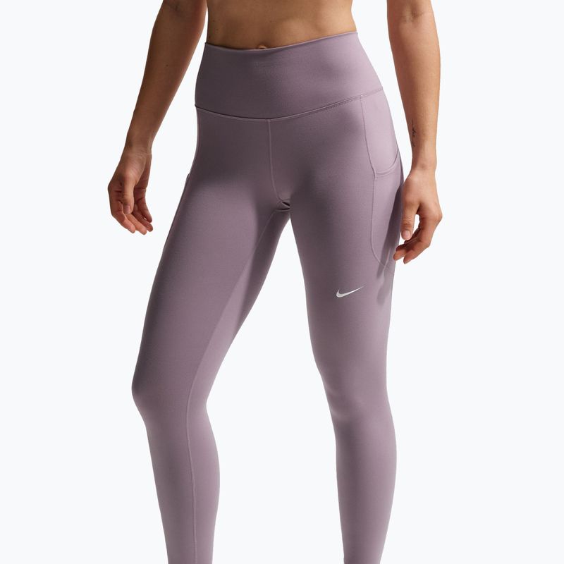 Дамски тренировъчни клинове Nike One High-Waisted 7/8 light violet ore/white 4