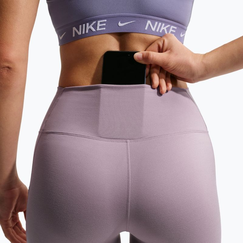 Дамски тренировъчни клинове Nike One High-Waisted 7/8 light violet ore/white 6