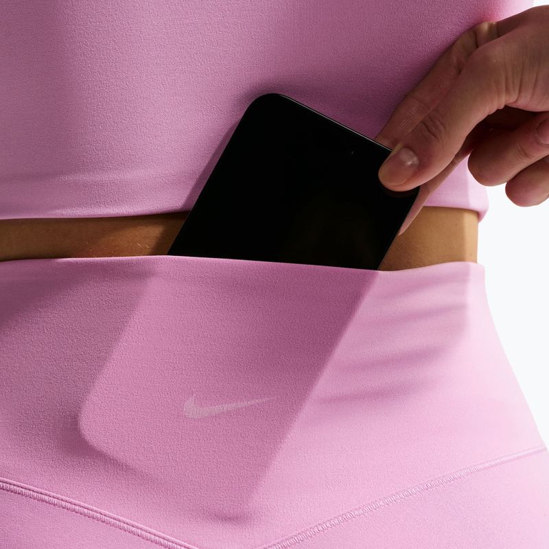 Дамски къси панталони/шорти Nike Zenvy High Waisted Biker 5" light magenta/white 7