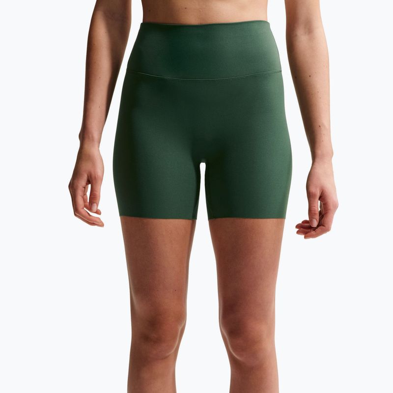 Дамски къси панталони/шорти Nike Zenvy High Waisted Biker 5" fir/white 5