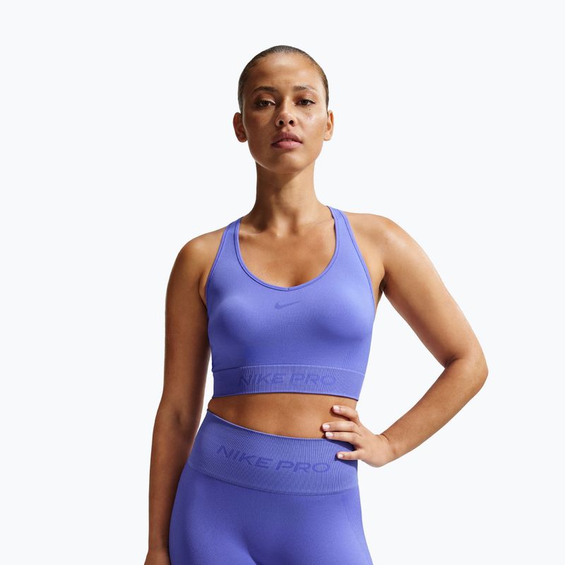 Дамски шорти Nike Pro Seamless High-Waisted Biker 5" sapphire 5