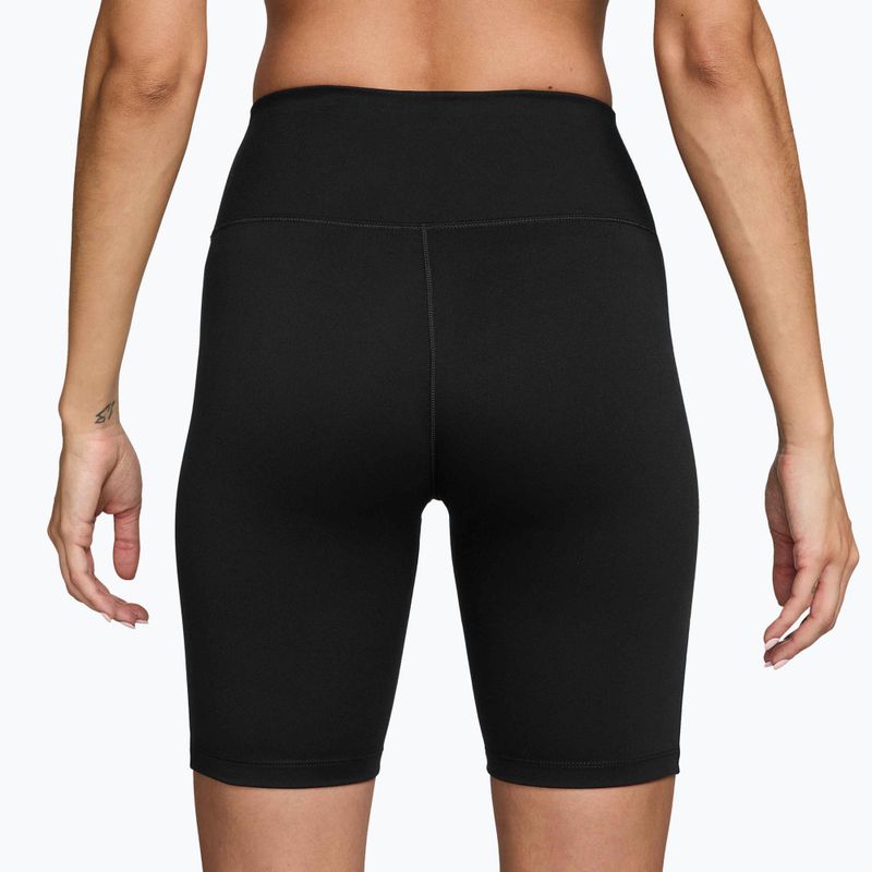Дамски шорти Nike One High-Waisted Biker 8“ black/white 2