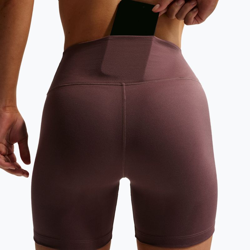 Дамски къси панталони/шорти Nike One High-Waisted Biker 5" tattoo/white 6